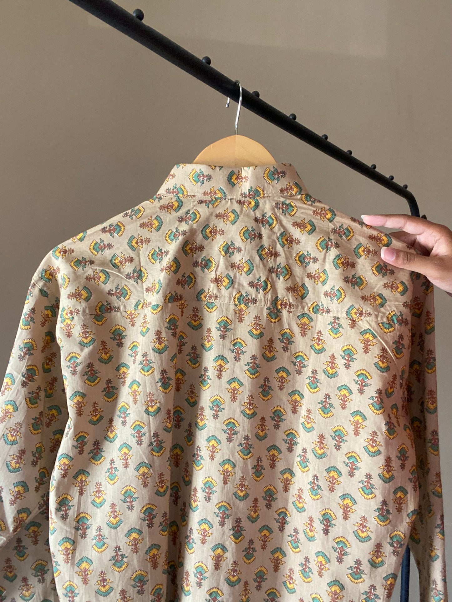 Heritage Motif Flower Inspired Print Shirt