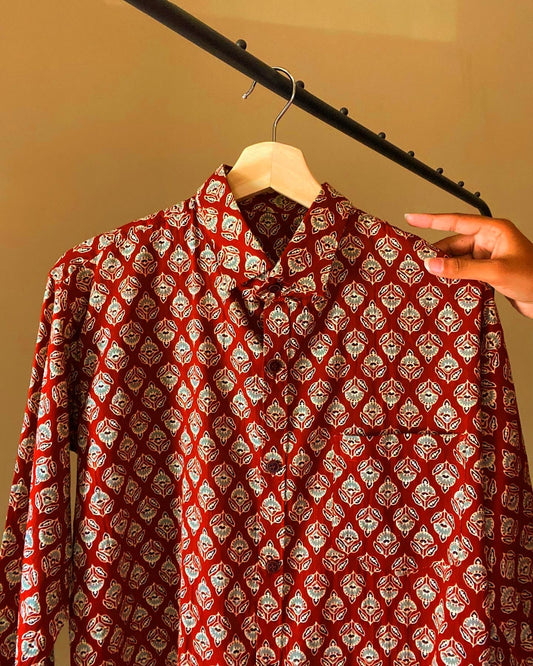 Heritage Motif Print Shirt