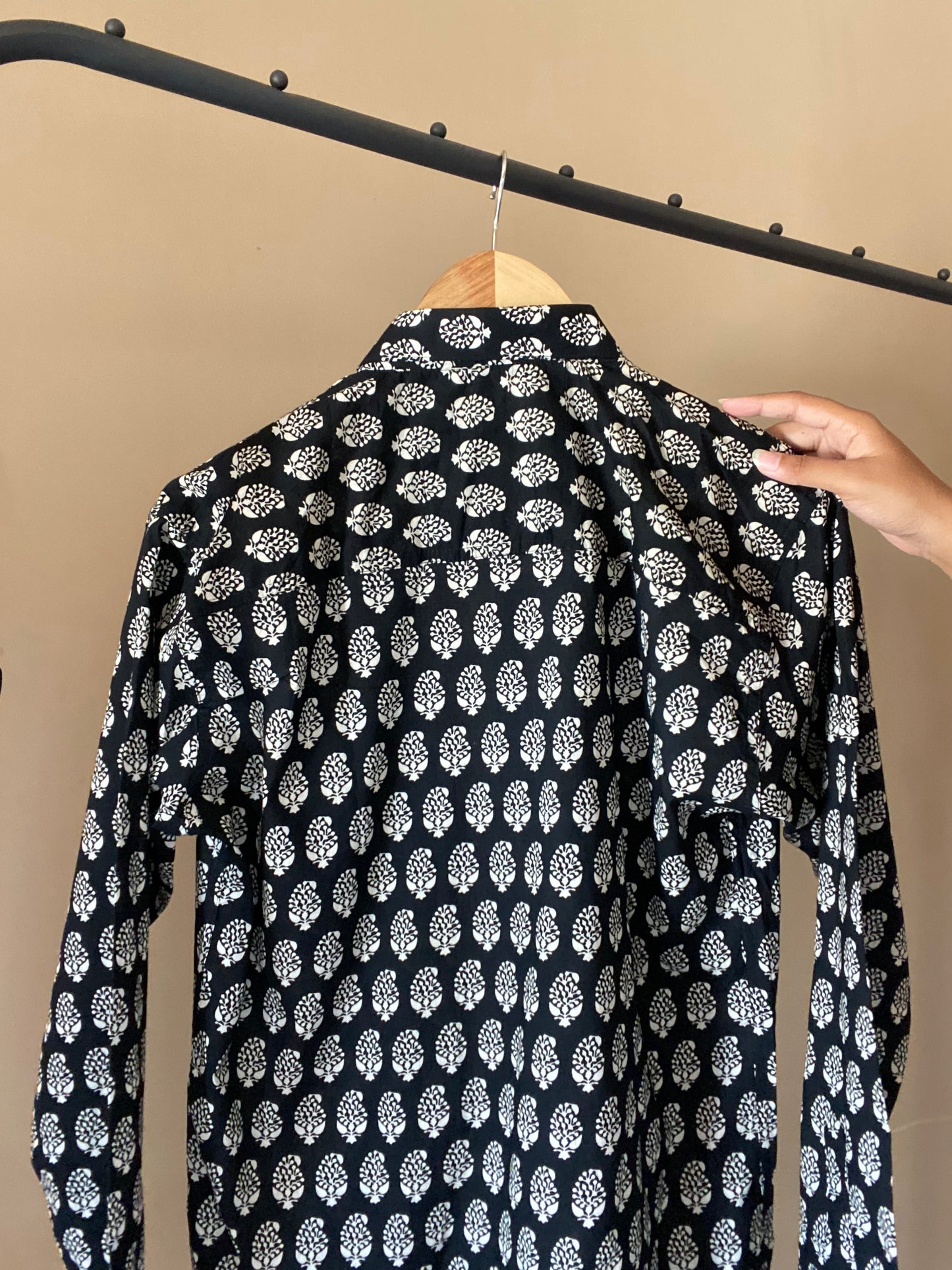 Black Ethnic Motif Shirt