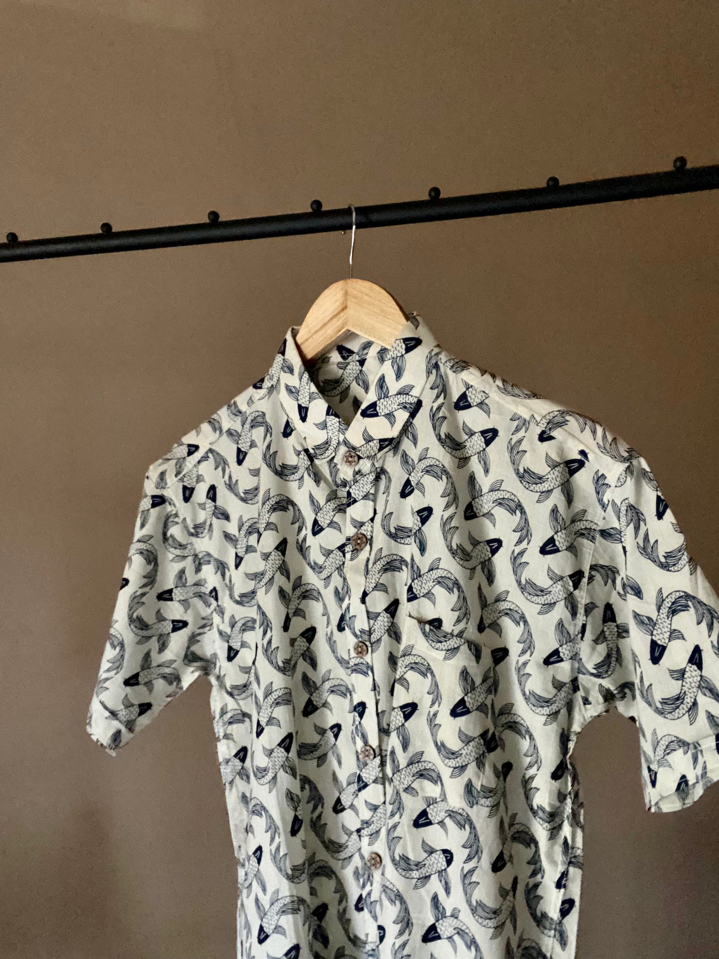 Ethnic Fish Print Shirt