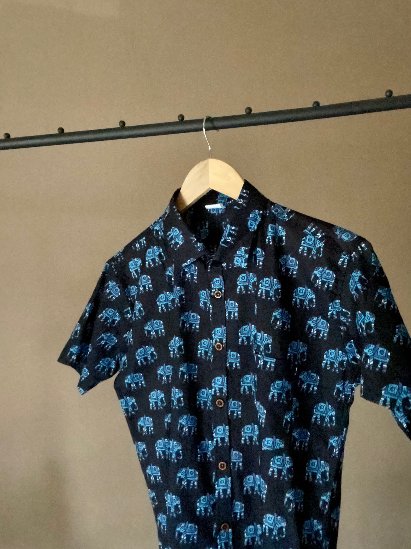 Ethnic Elephant Print Shirt