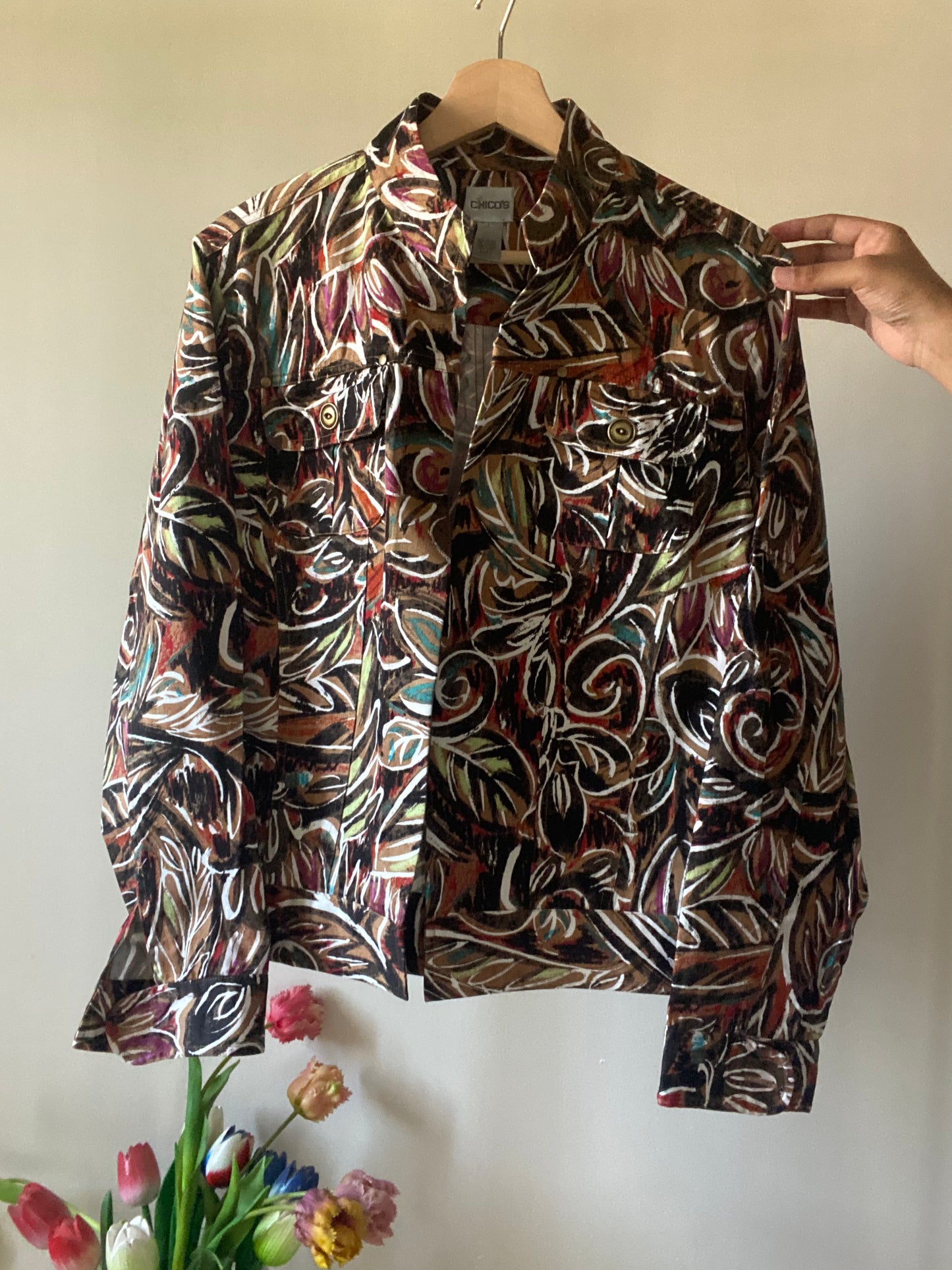 Abstract Ethnic Print Inspired Vintage Summer Shaket