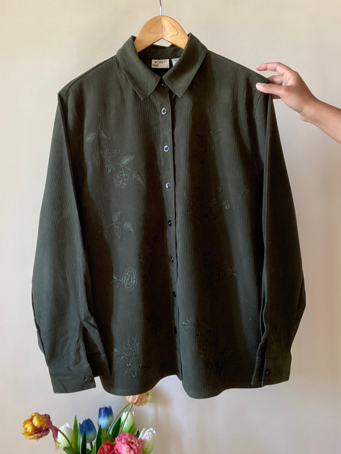 Embroidered Forest Vintage Shirt