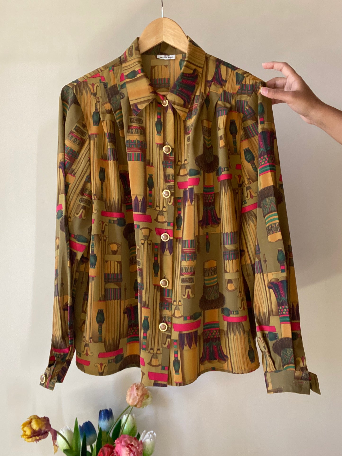 Abstract Historic Print Vintage Shirt