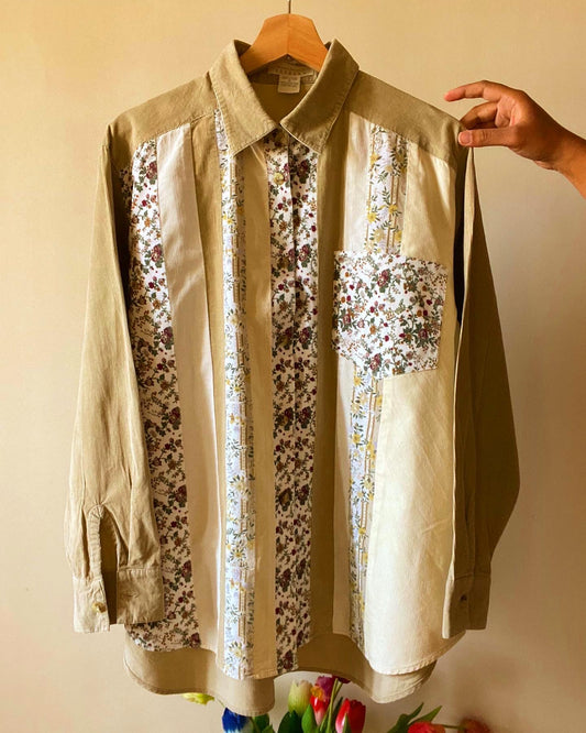 Vintage Floral Corduroy Shirt