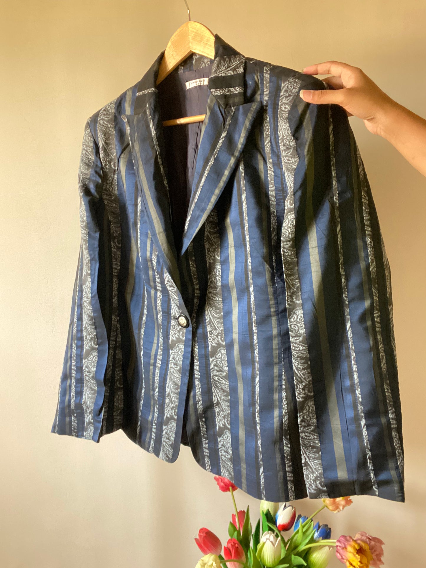Vintage Georgia Netti Patterns Strip Blazer