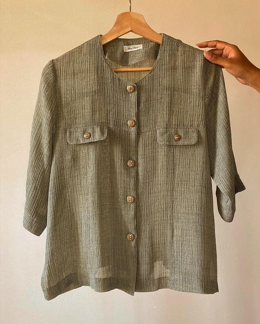 Chic Green Vintage Shirt