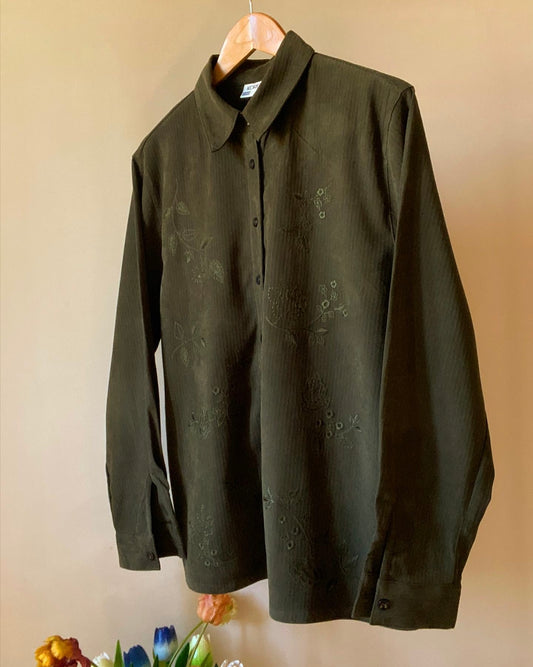 Embroidered Forest Vintage Shirt