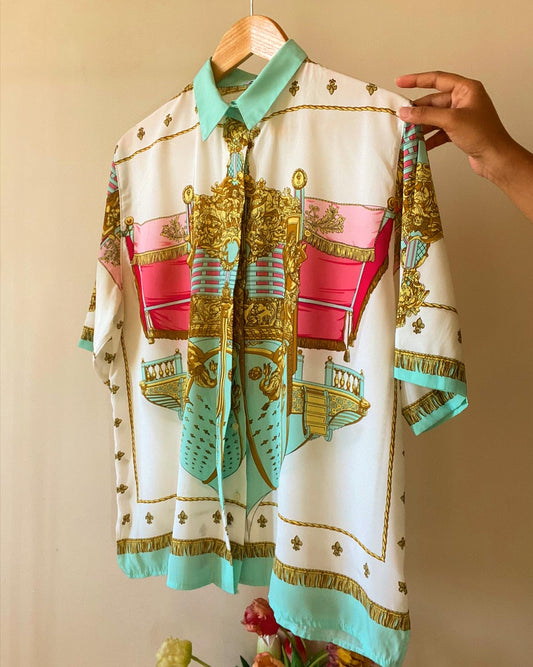 Baroque Print Vintage Shirt