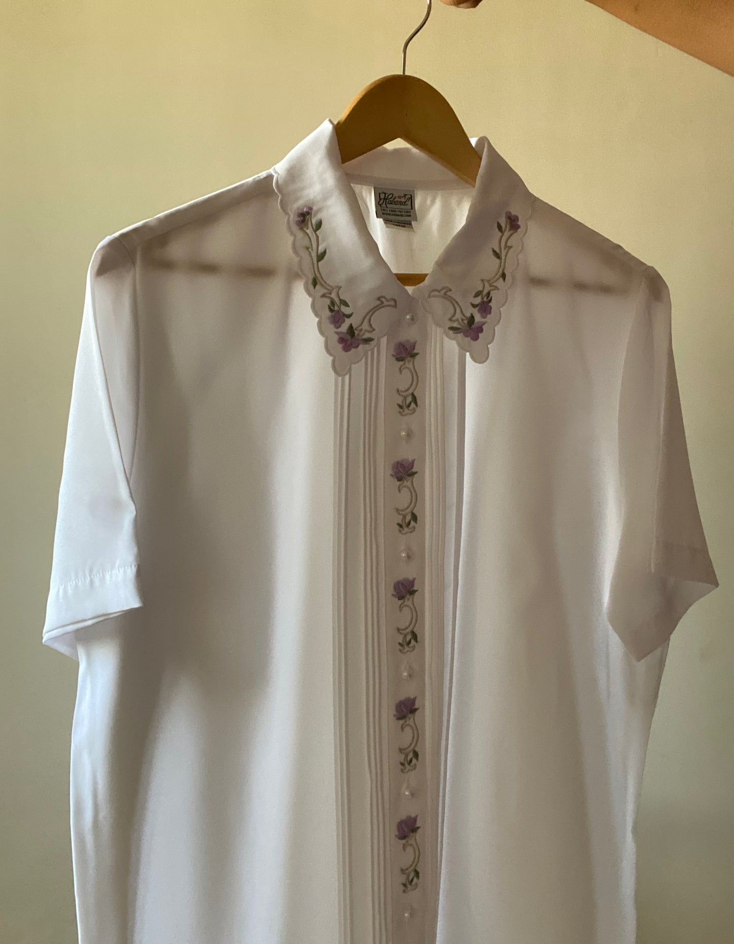 Floral Embroidered Vintage Shirt