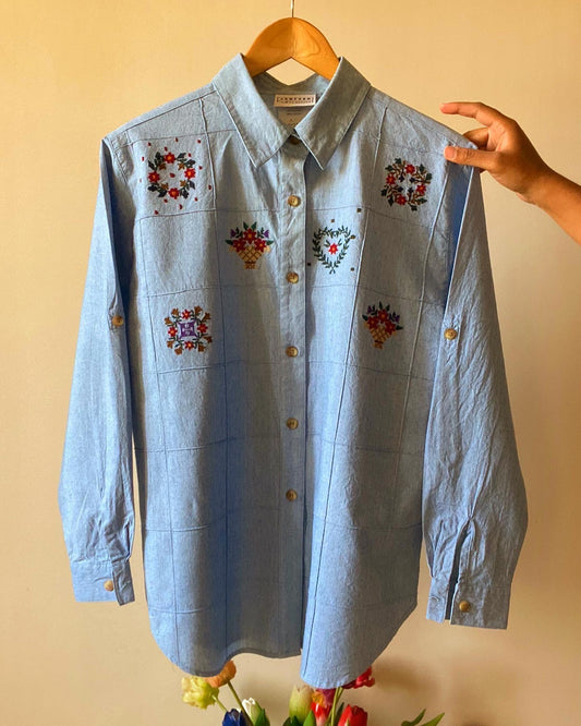 Vintage Embroidered Denim Shirt
