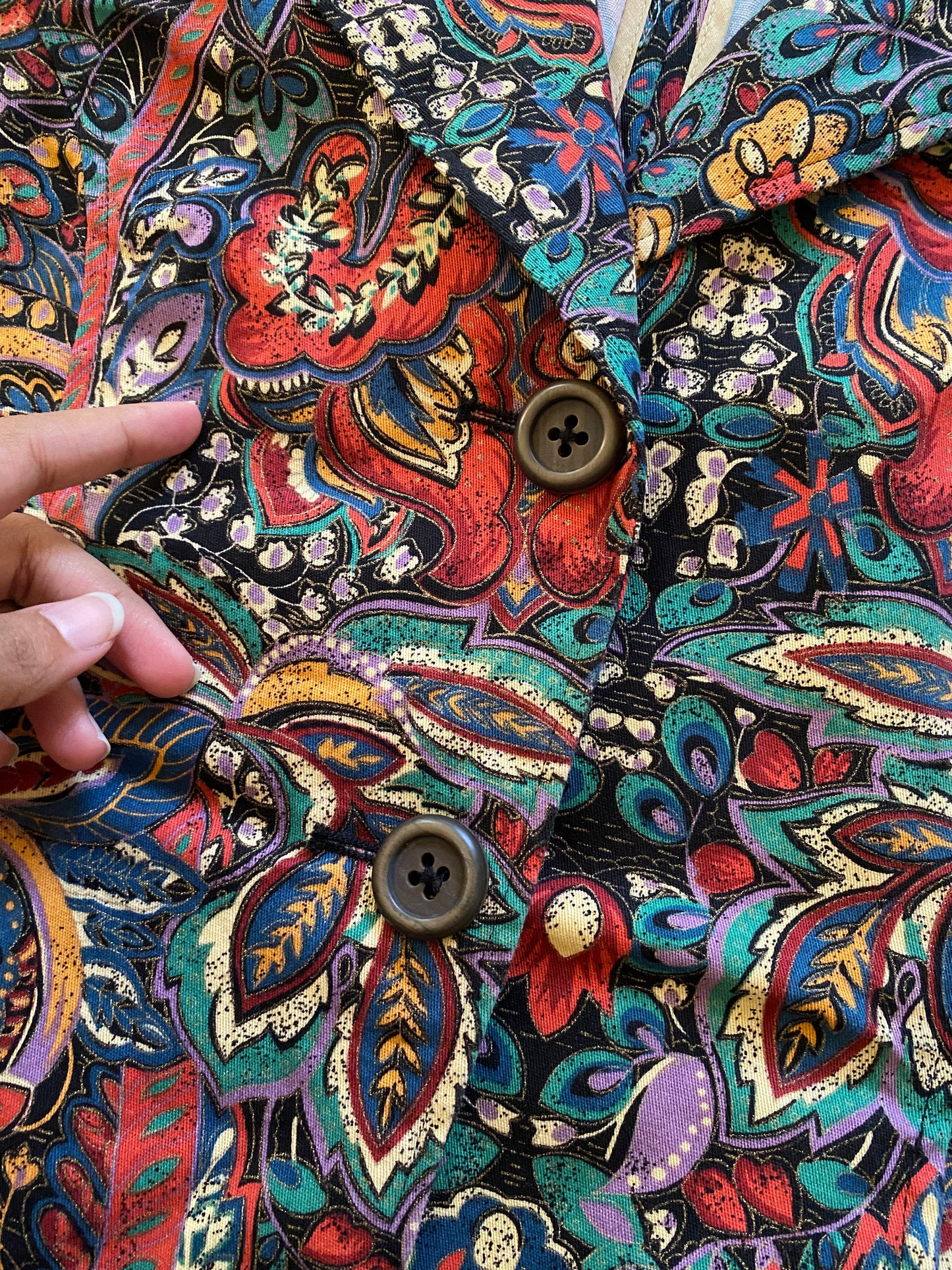 Abstract Print Vintage Blazer