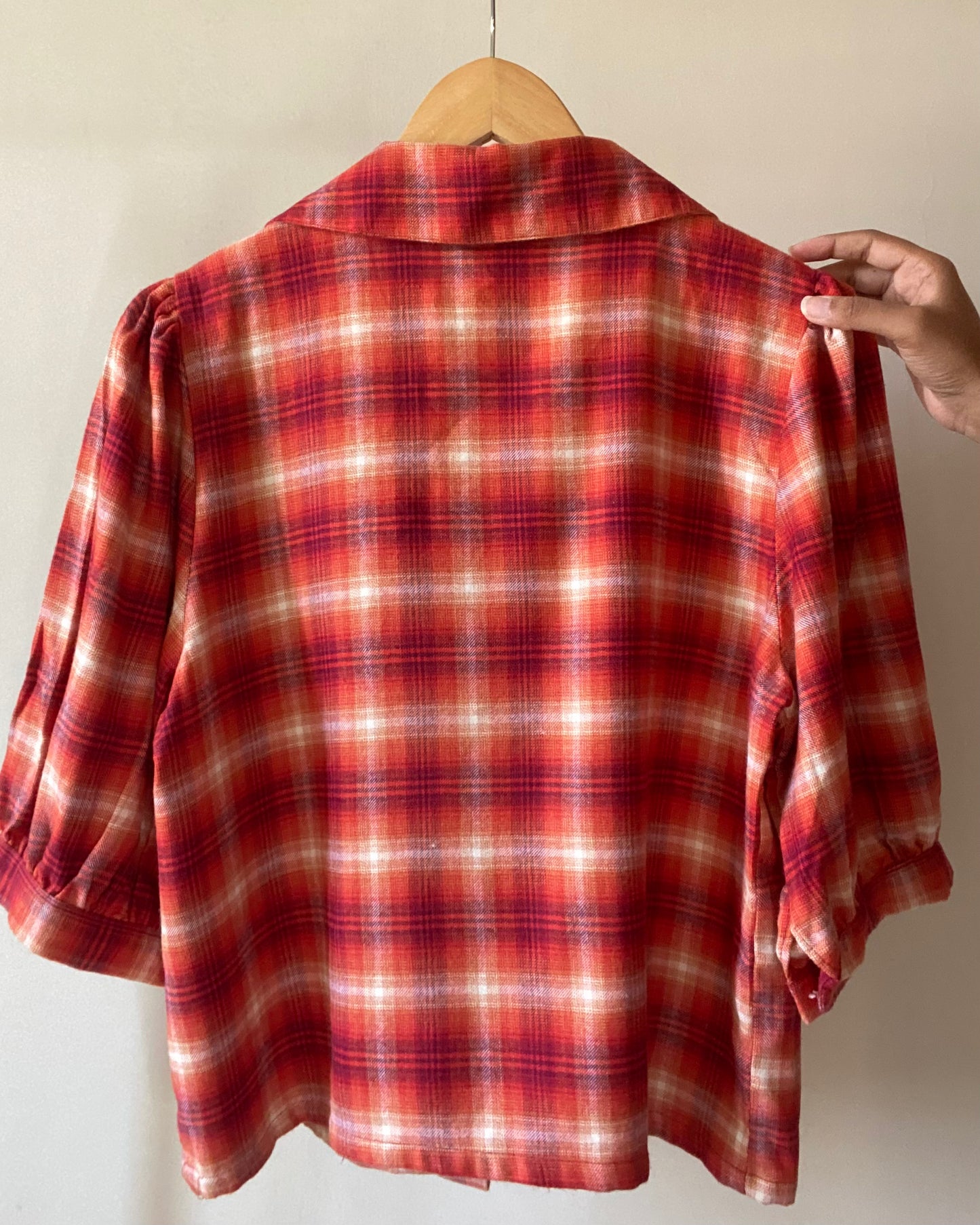 Checked Woollen Shirt In Red