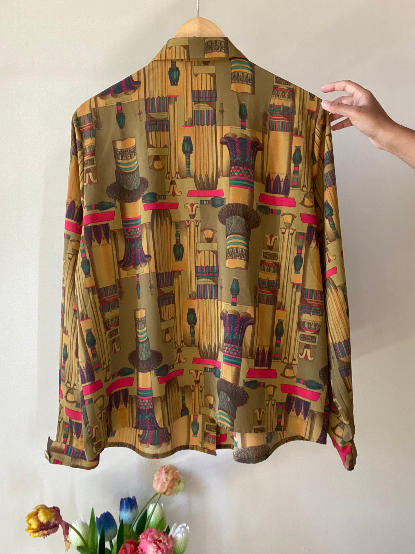 Abstract Historic Print Vintage Shirt