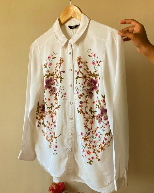 Vintage Floral Print Shirt