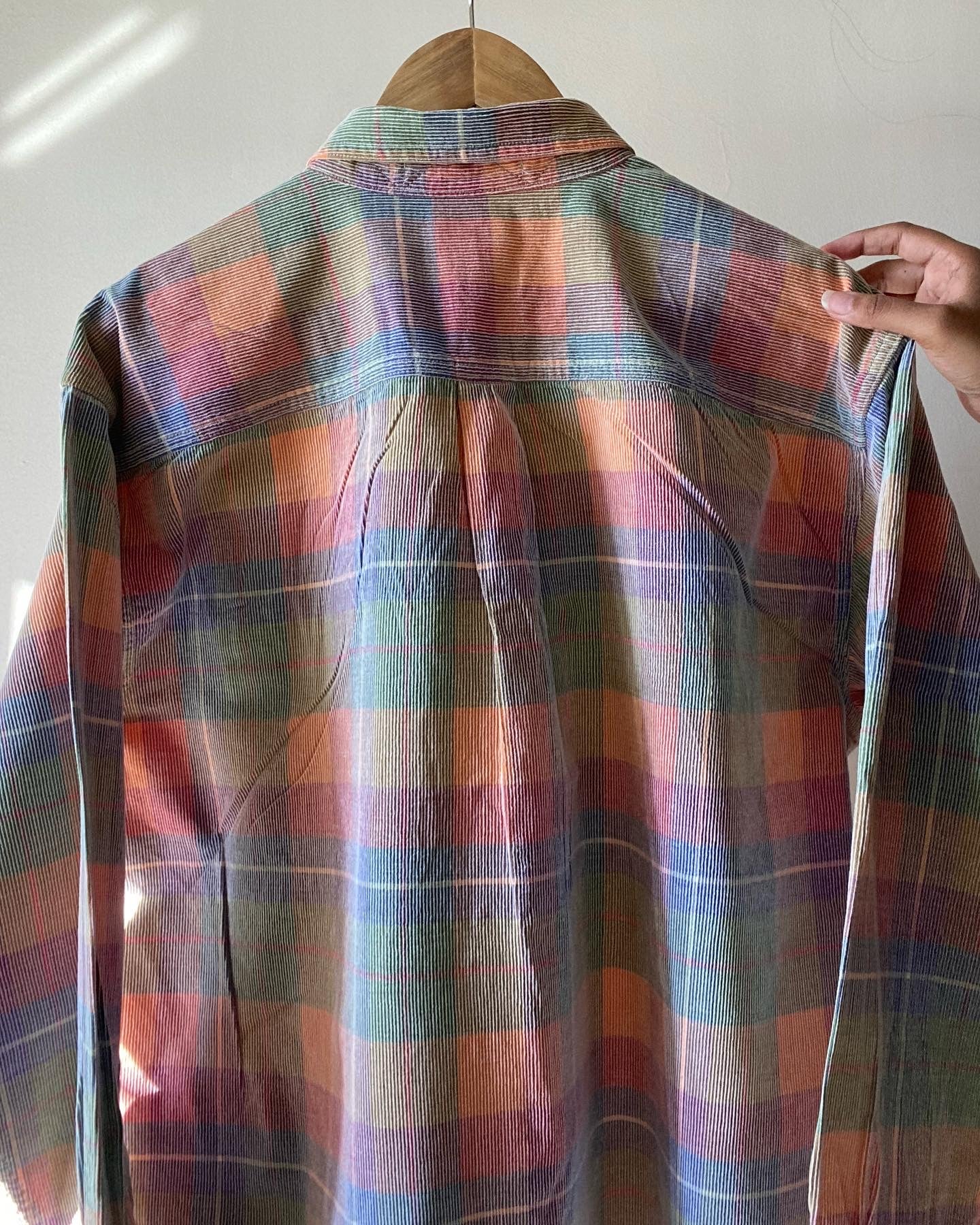 Rainbow Checked Corduroy Shirt