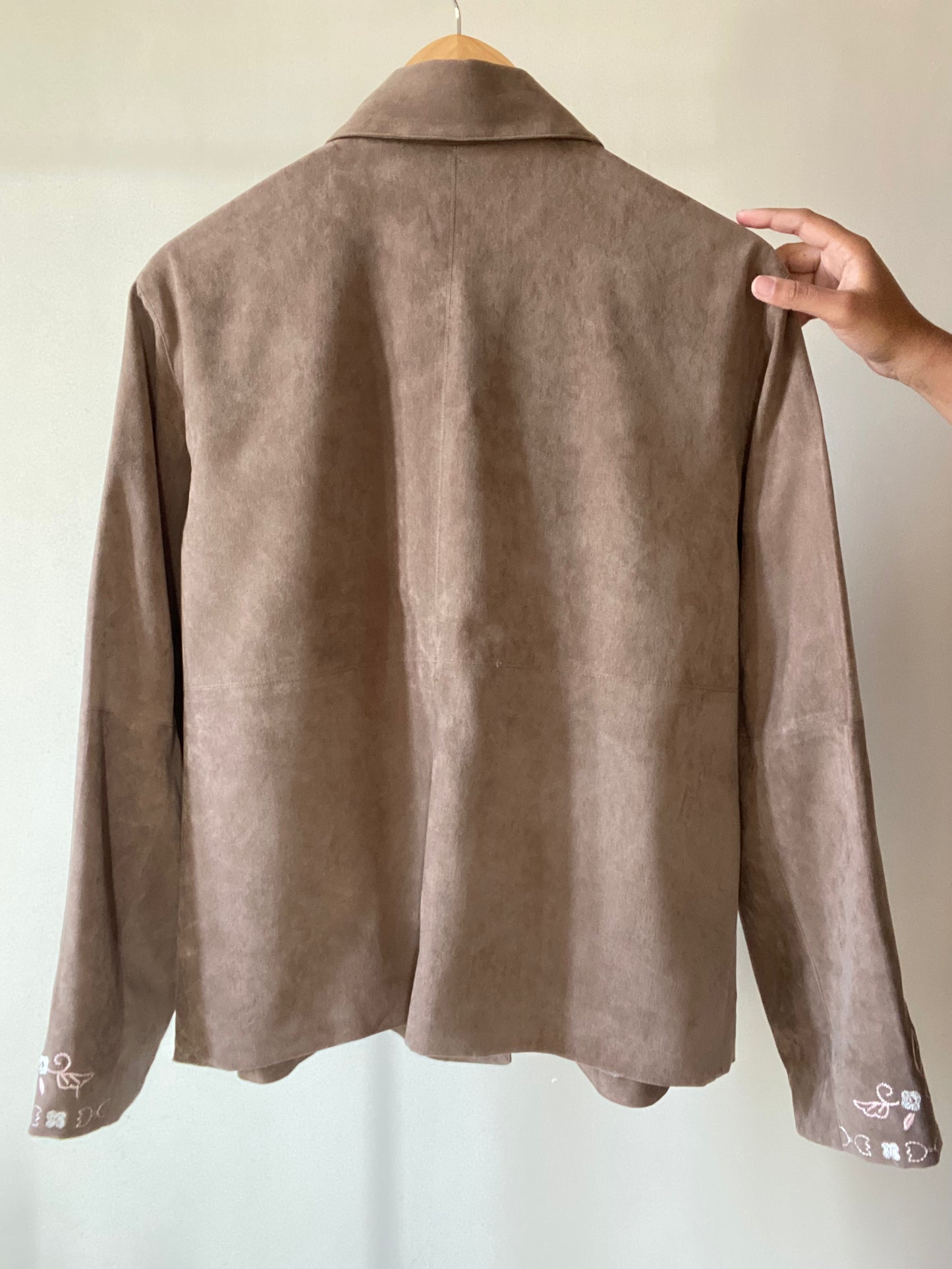 Vintage Embroidered Suede Shaket
