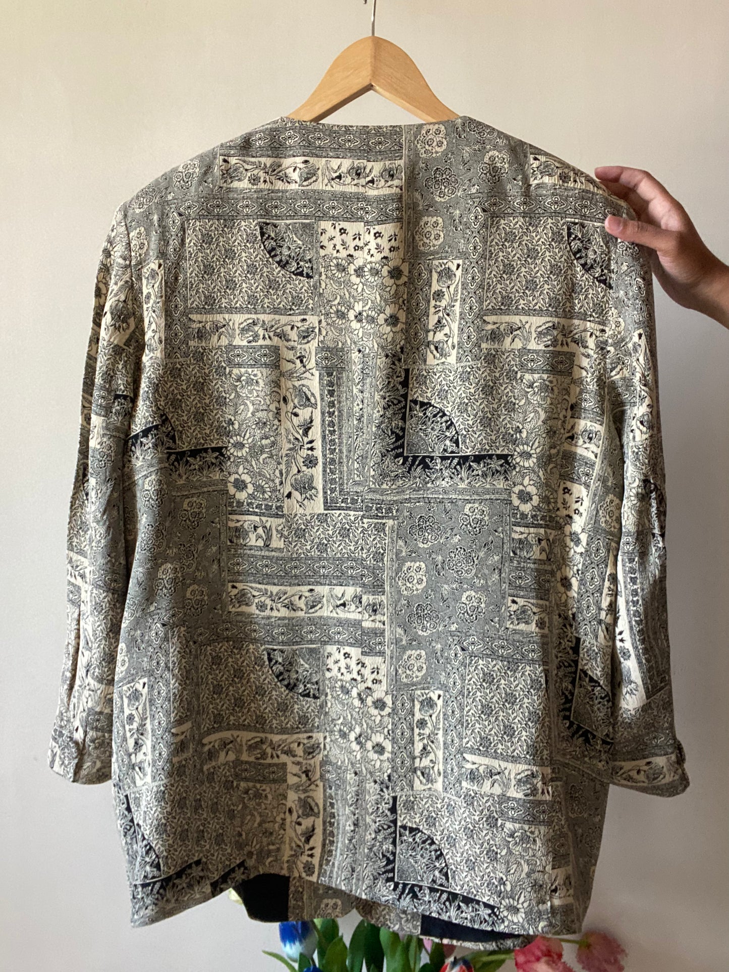 Multi Print Texted Blazer