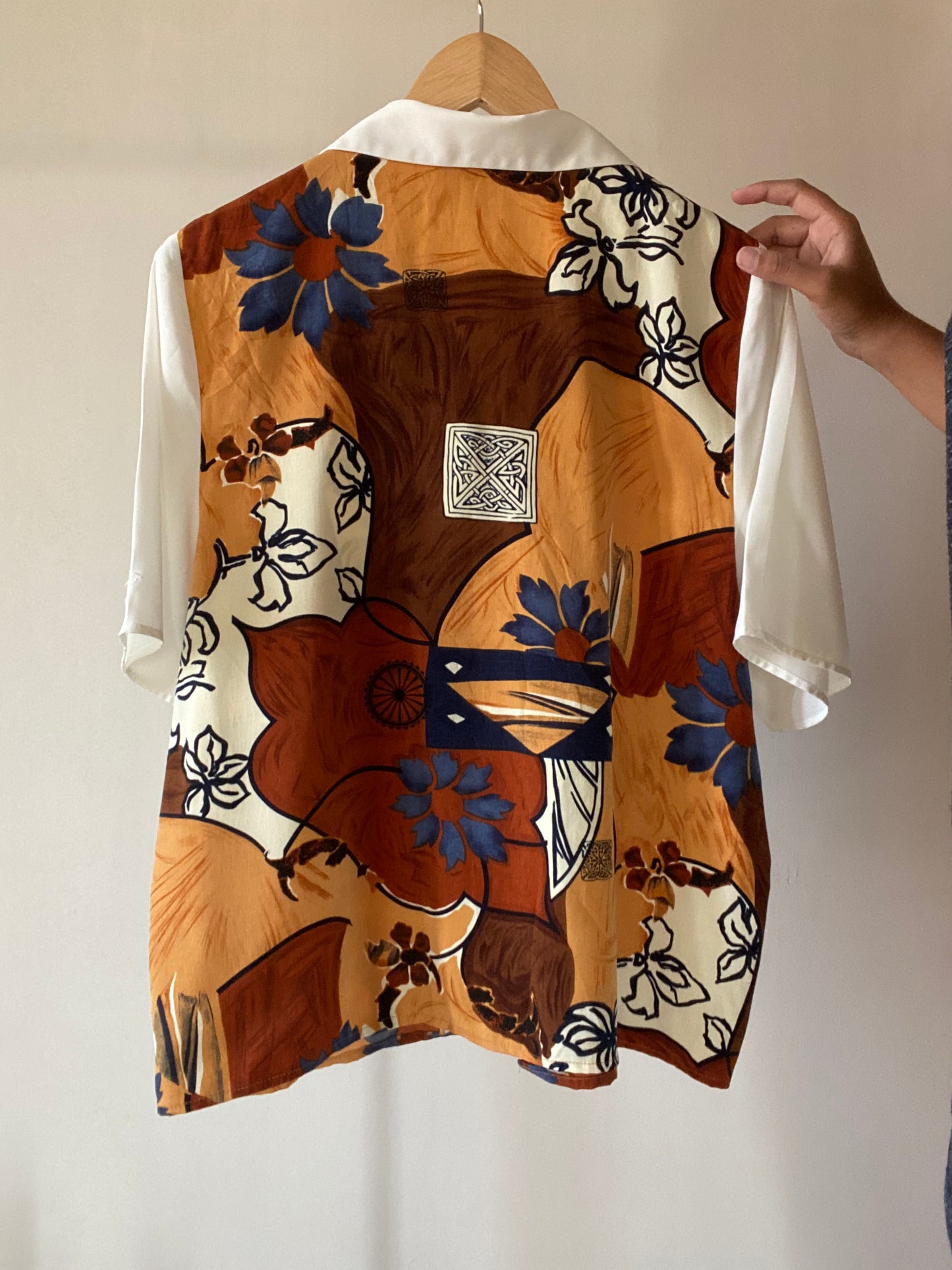 Vintage Layered Shirt With Abstract Print