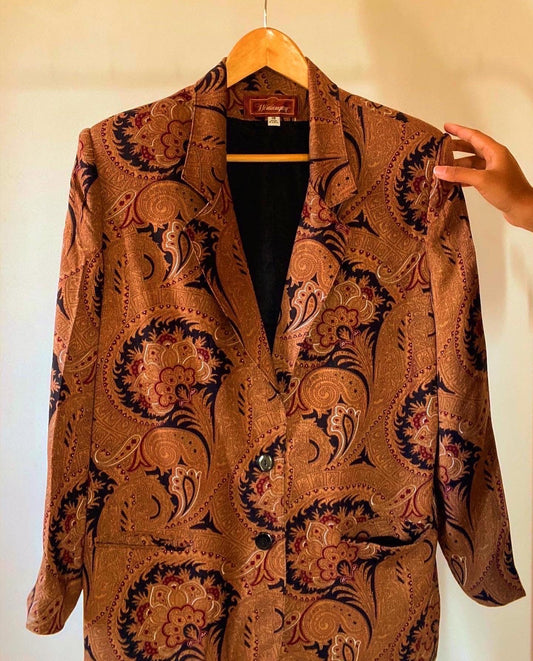 Ethnic Print Vintage Blazer