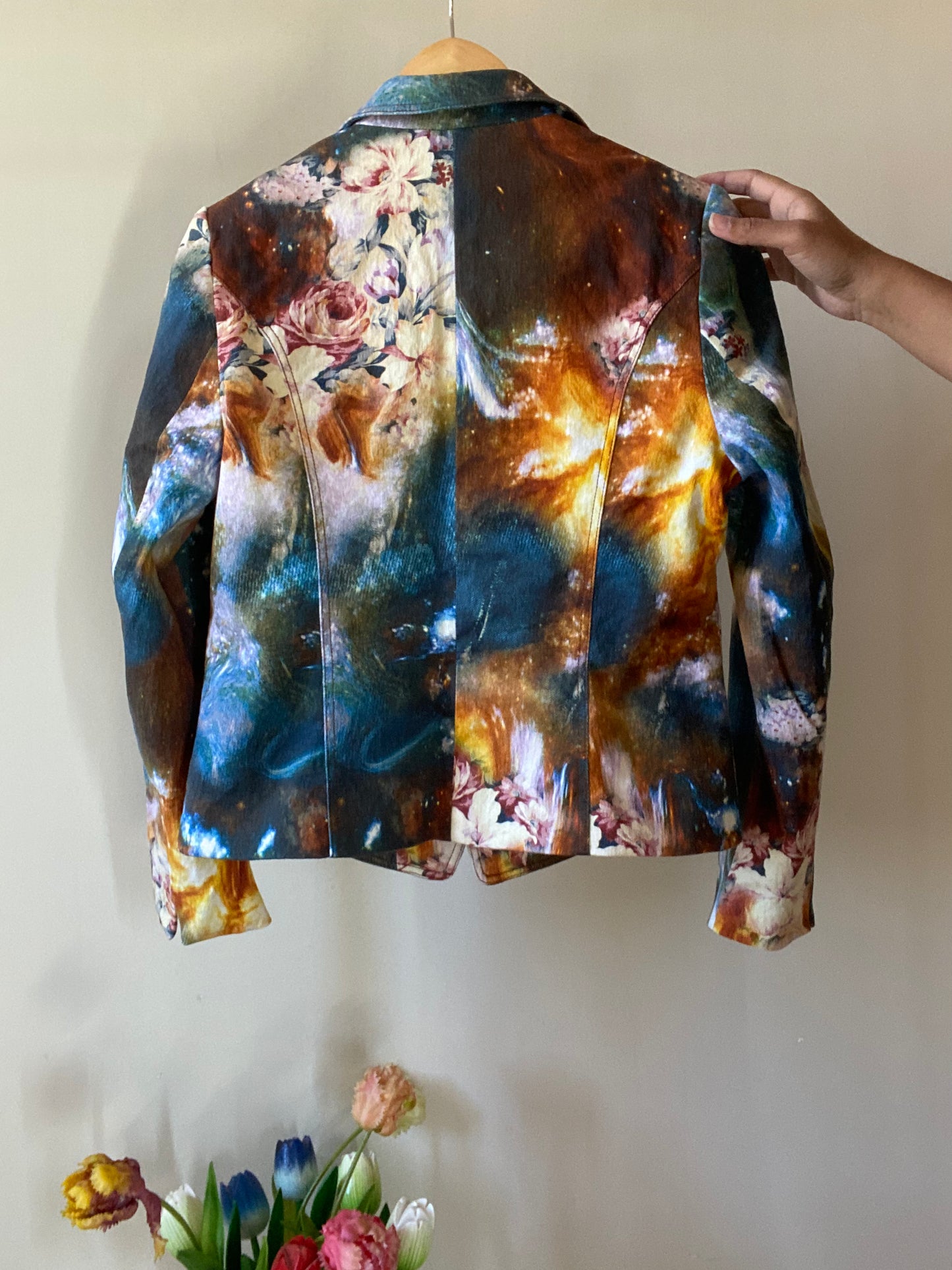 Elizabeth LLulian Galaxy Floral Print Vintage Jacket