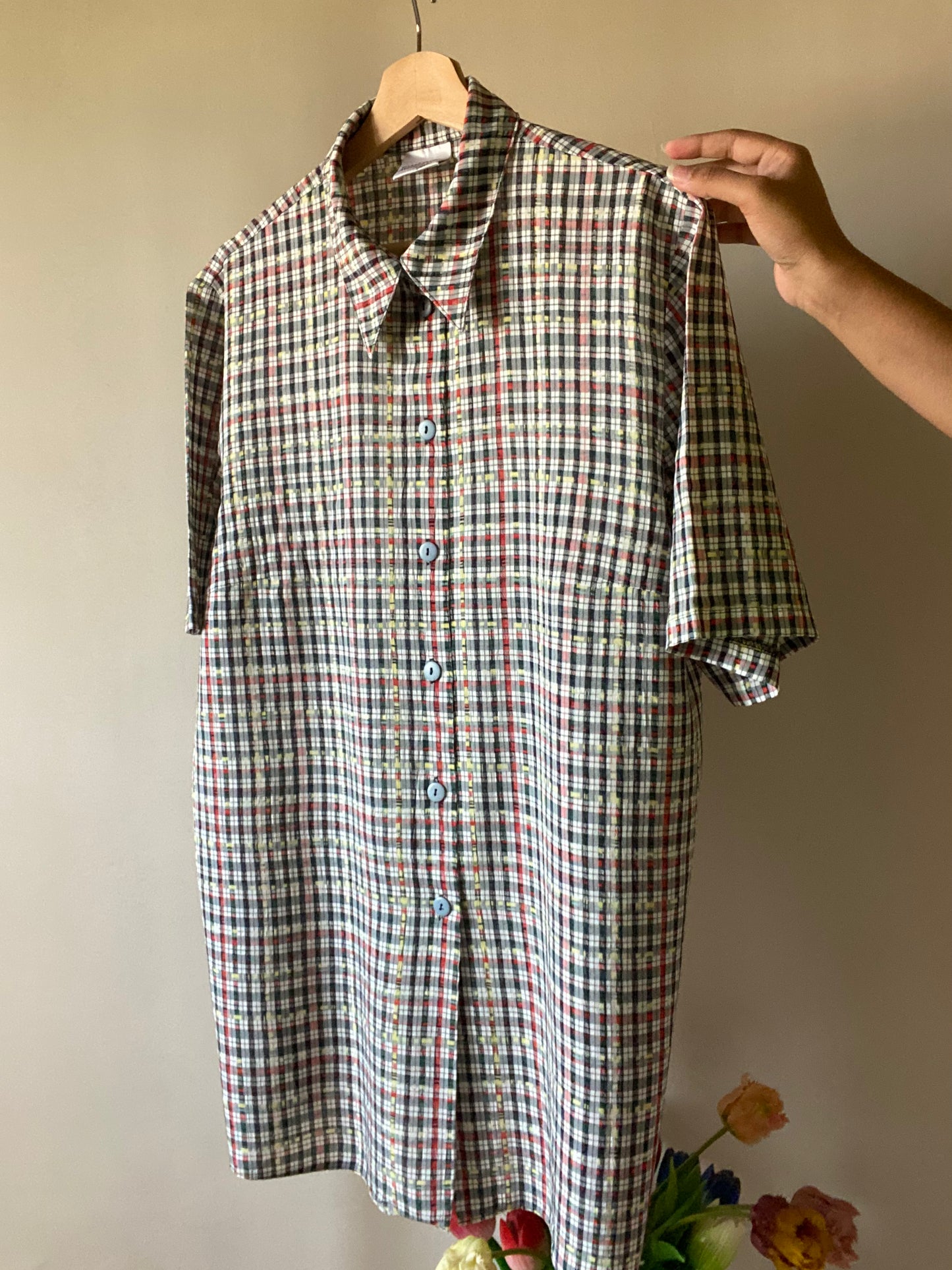 Textured Checked Vintage Shirt