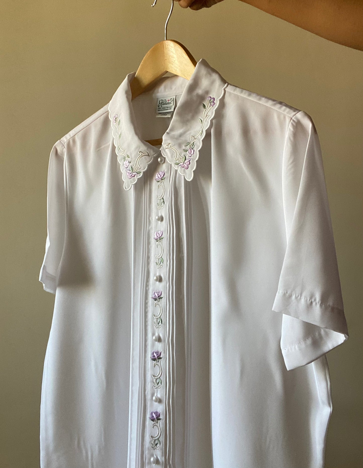 Floral Embroidered Vintage Shirt