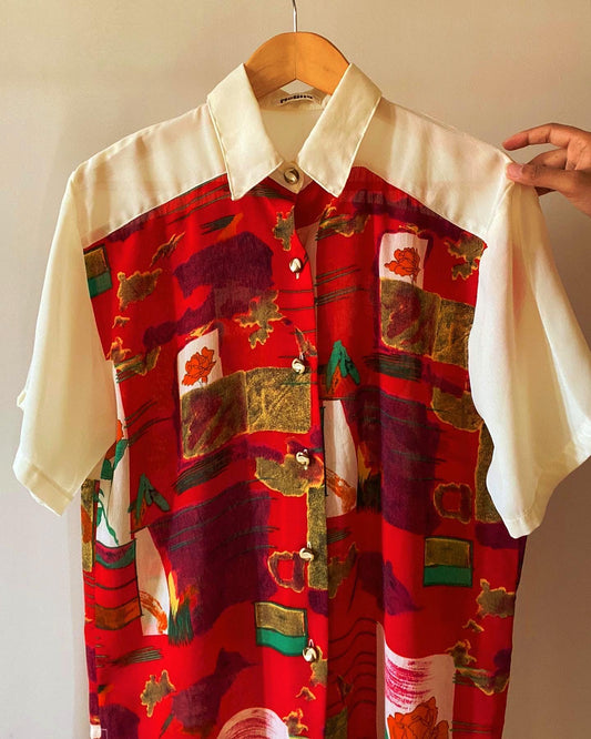 Artsy Floral Vintage Shirt