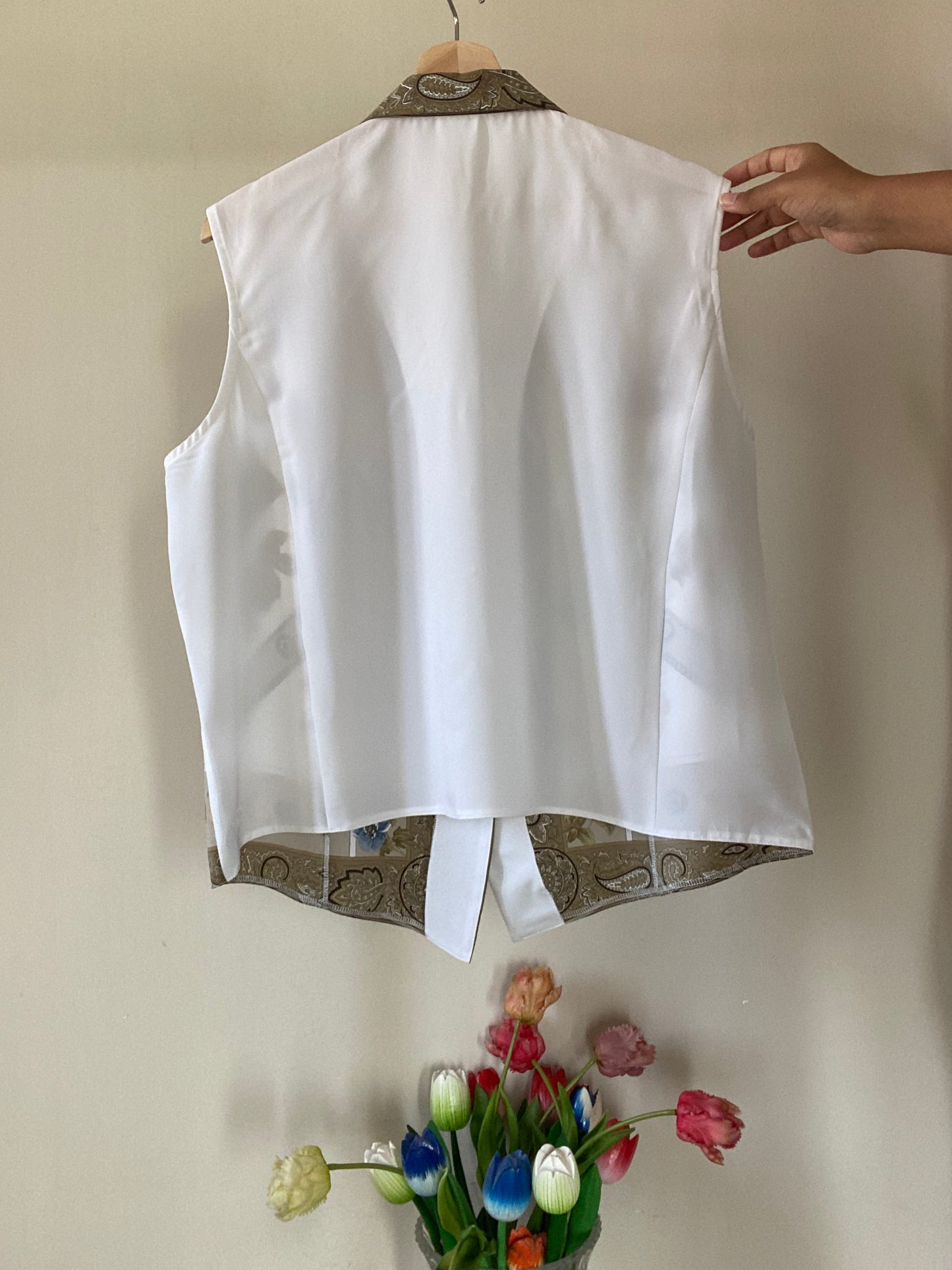 Vintage Baroque Print Half-sleeve Shirt