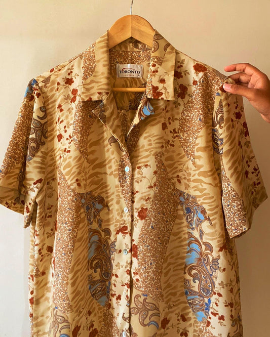 Floral and Animal Print Inspired Vintage Shirt