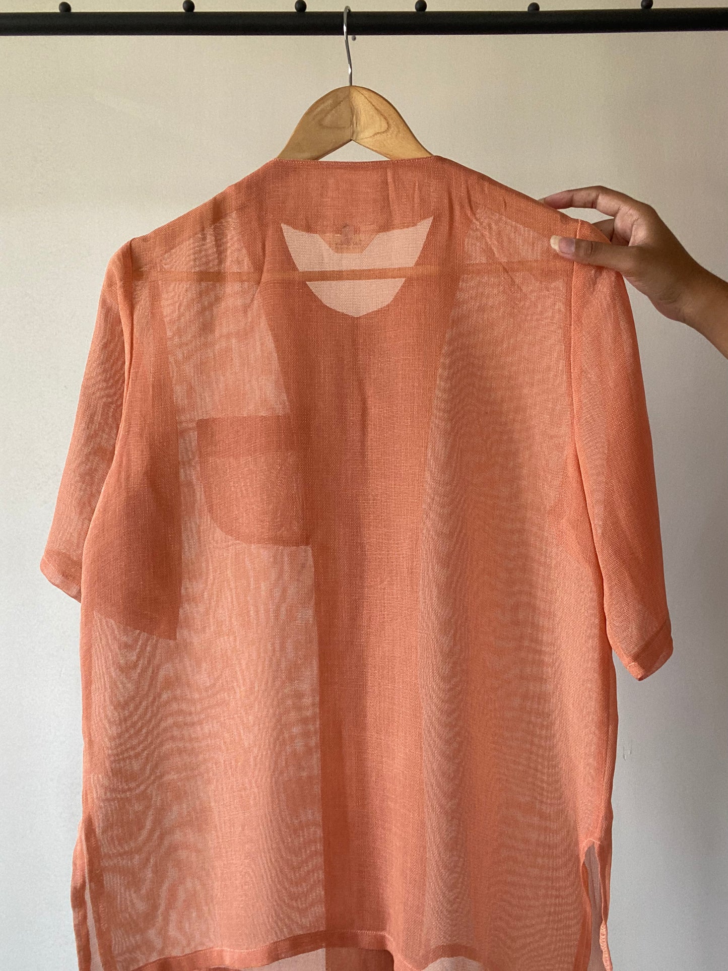 Chic Sheer Orange Vintage Shirt