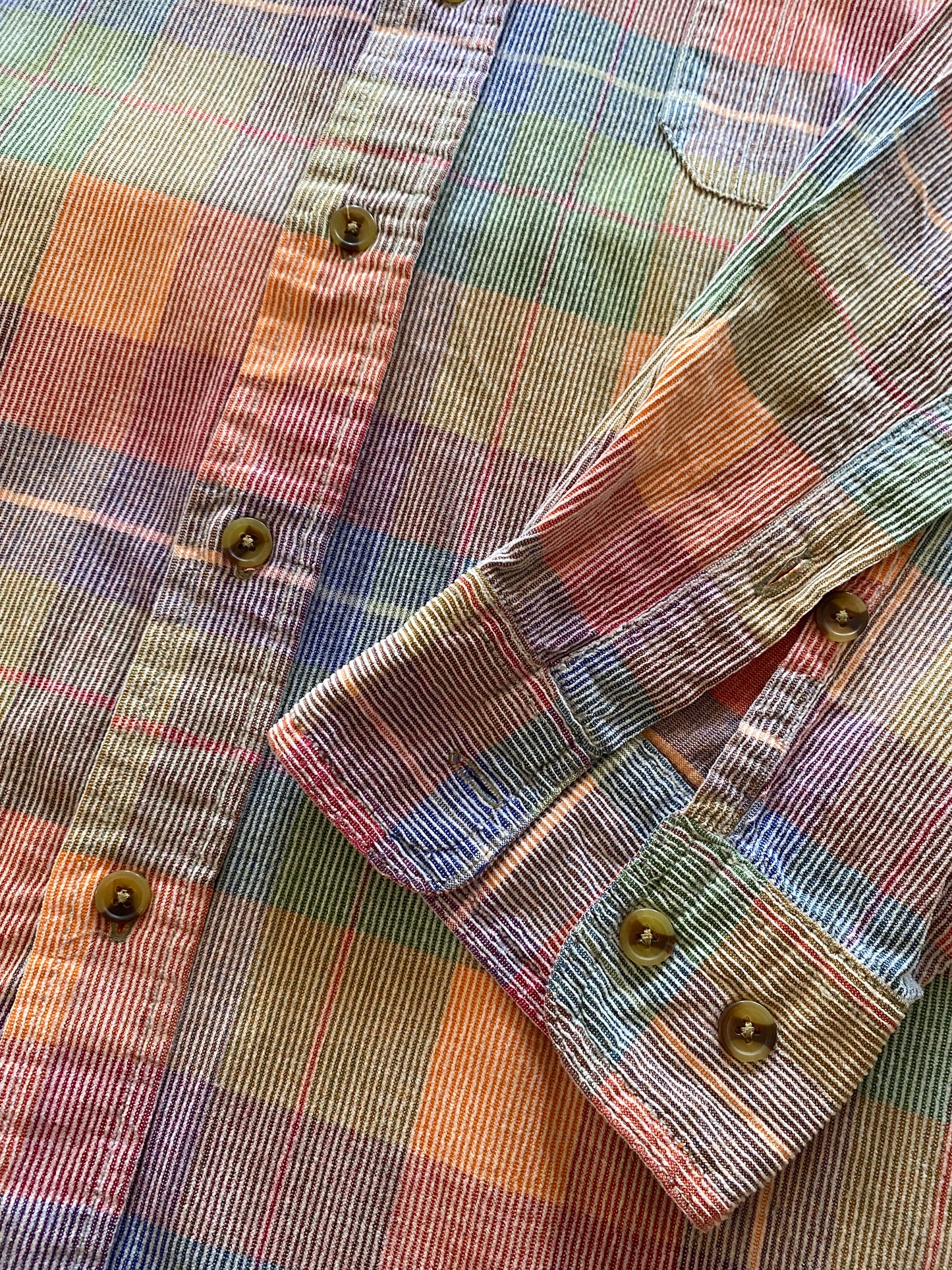 Rainbow Checked Corduroy Shirt