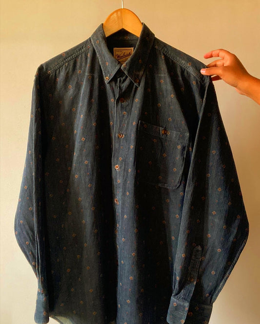 Mini Motif Print Vintage Corduroy Shirt