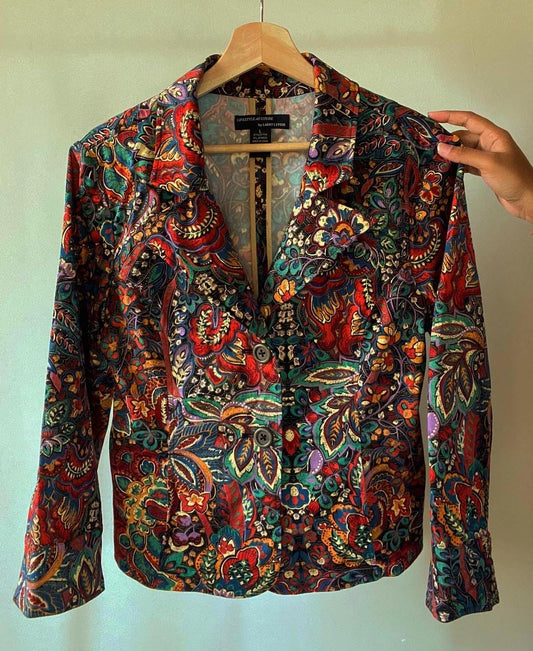 Abstract Print Vintage Blazer