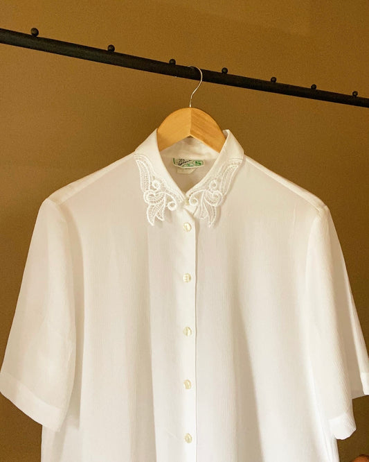 White Embroidered Shirt