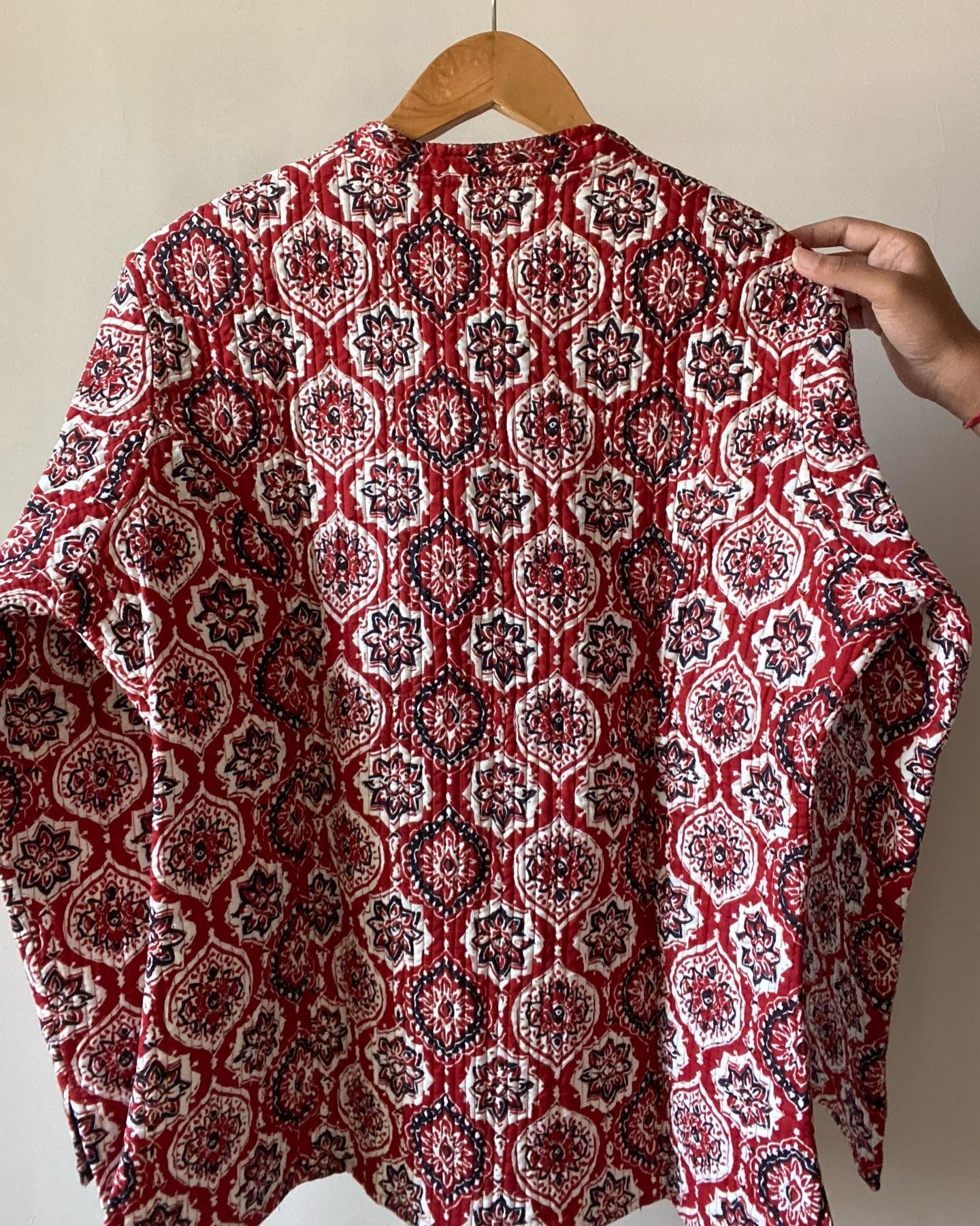 Multi Motif Block Print Quilted Jacket