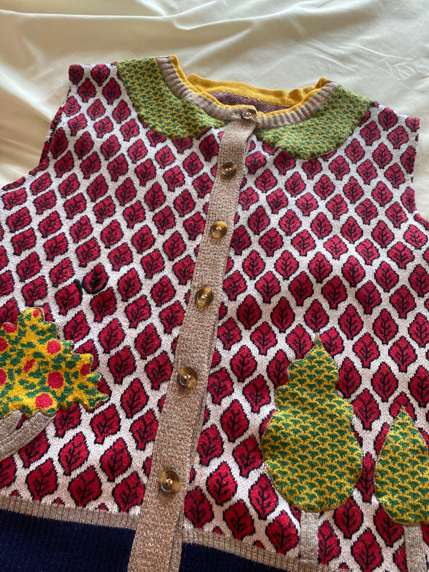 Vintage Nature Inspired Sweater Vest