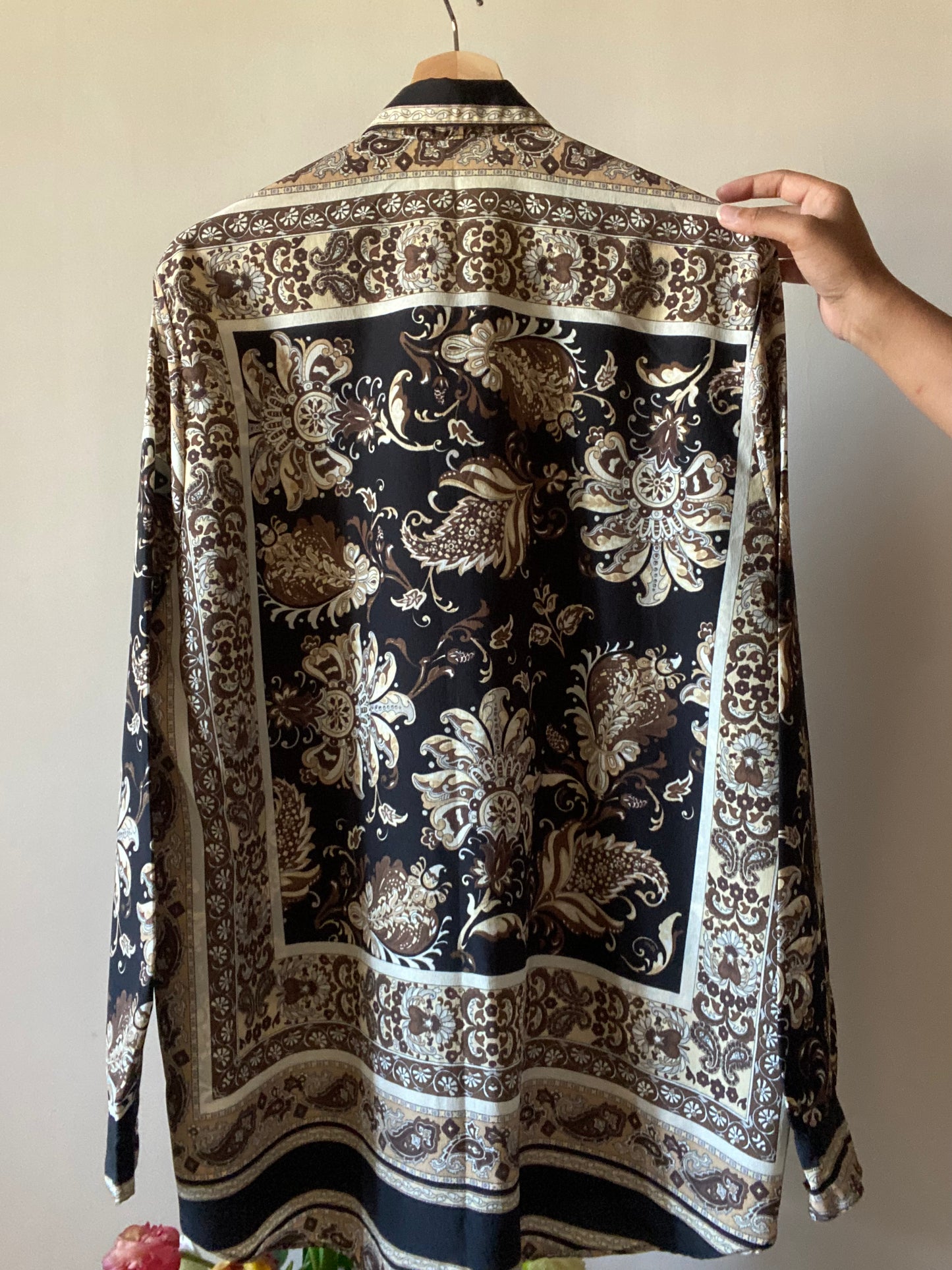 Vintage Abstract Traditional Print Shirt
