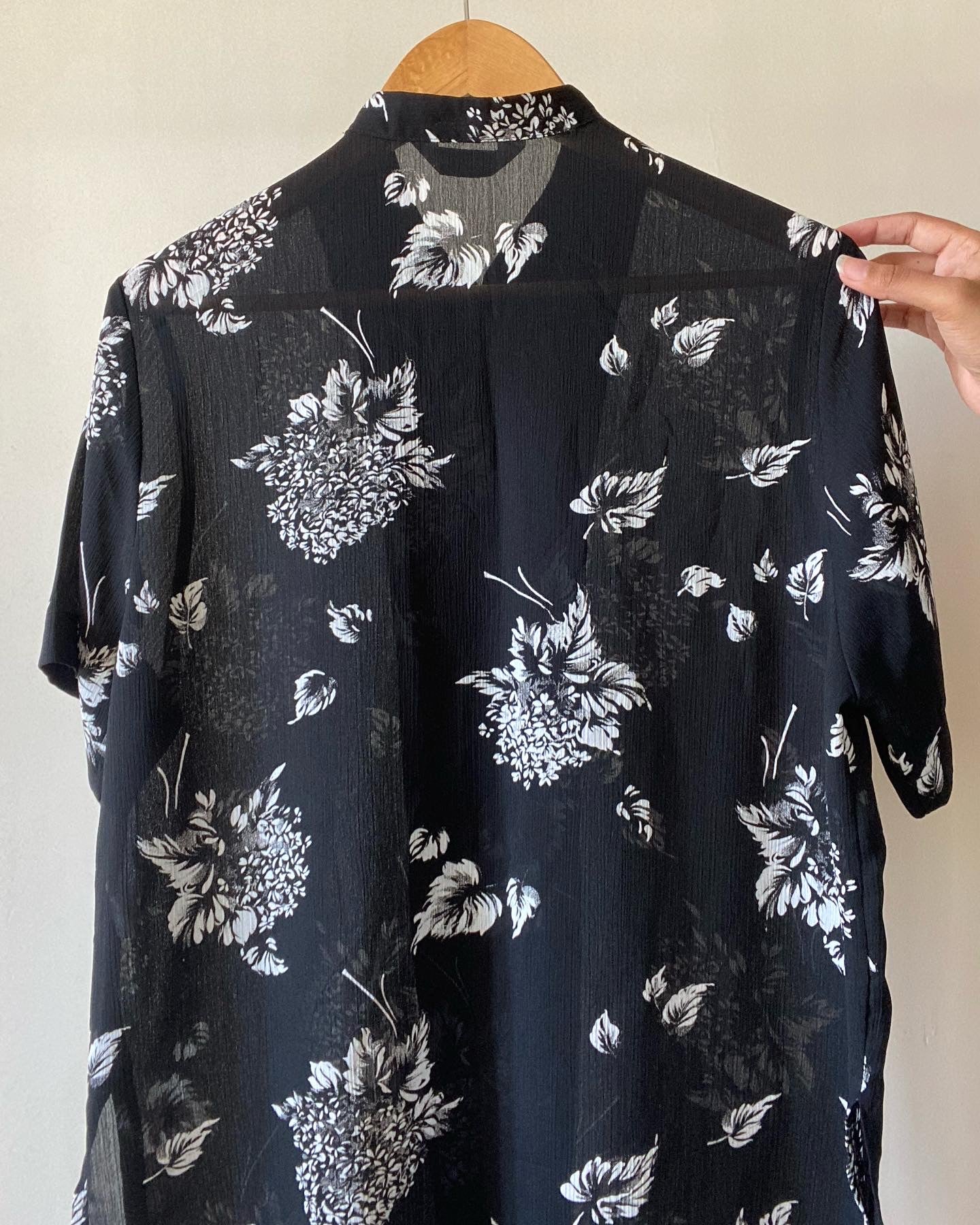 Black Floral Vintage Shirt