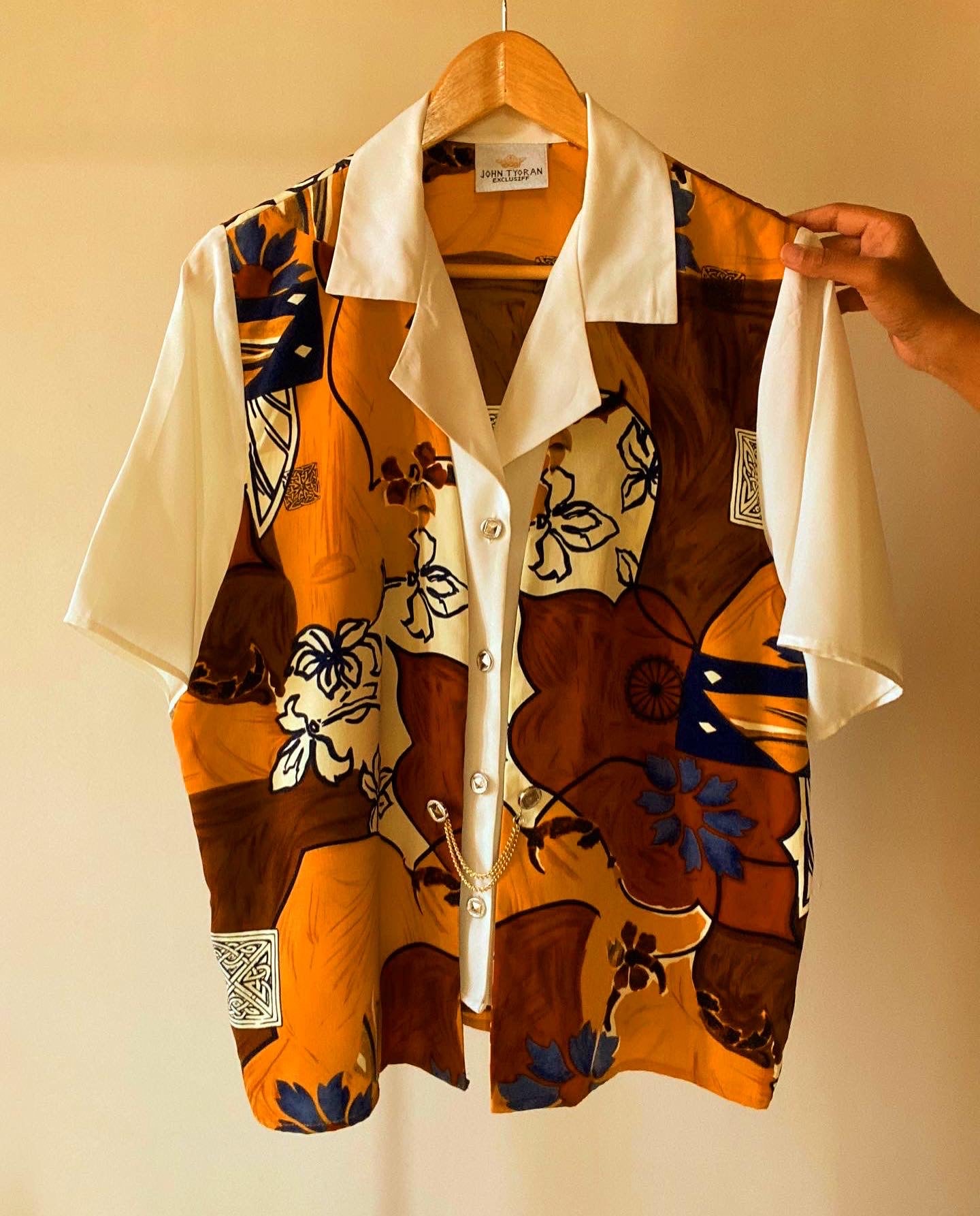 Vintage Layered Shirt With Abstract Print