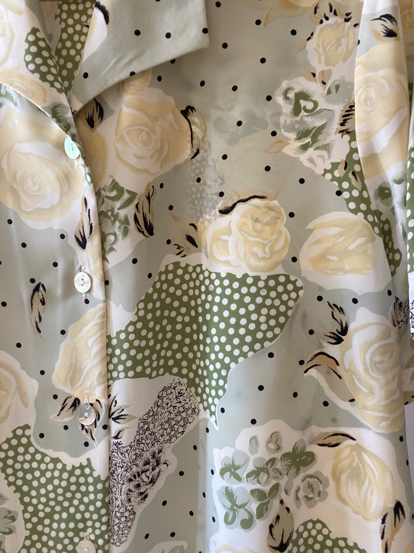 Abstract Floral Print Vintage Shirt