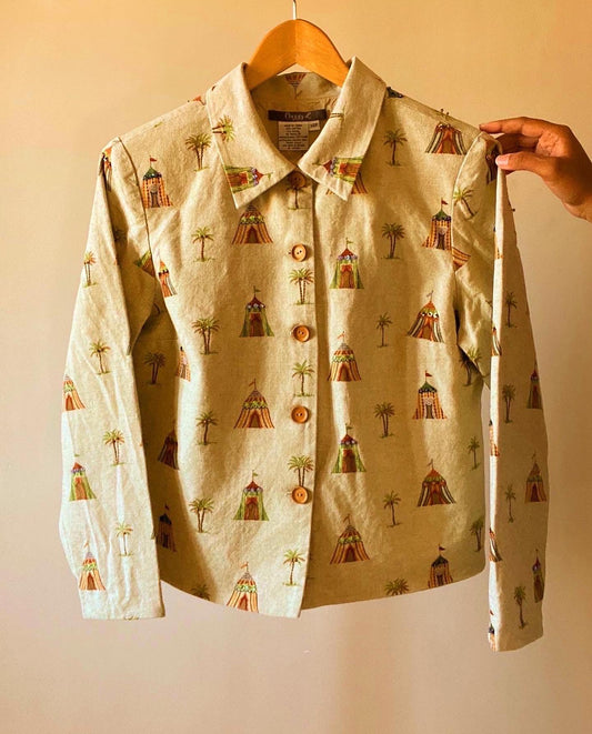 Tropical Inspired Minimalist Vintage Jacket