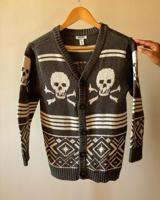 Old Navy Vintage Skull Cardigan
