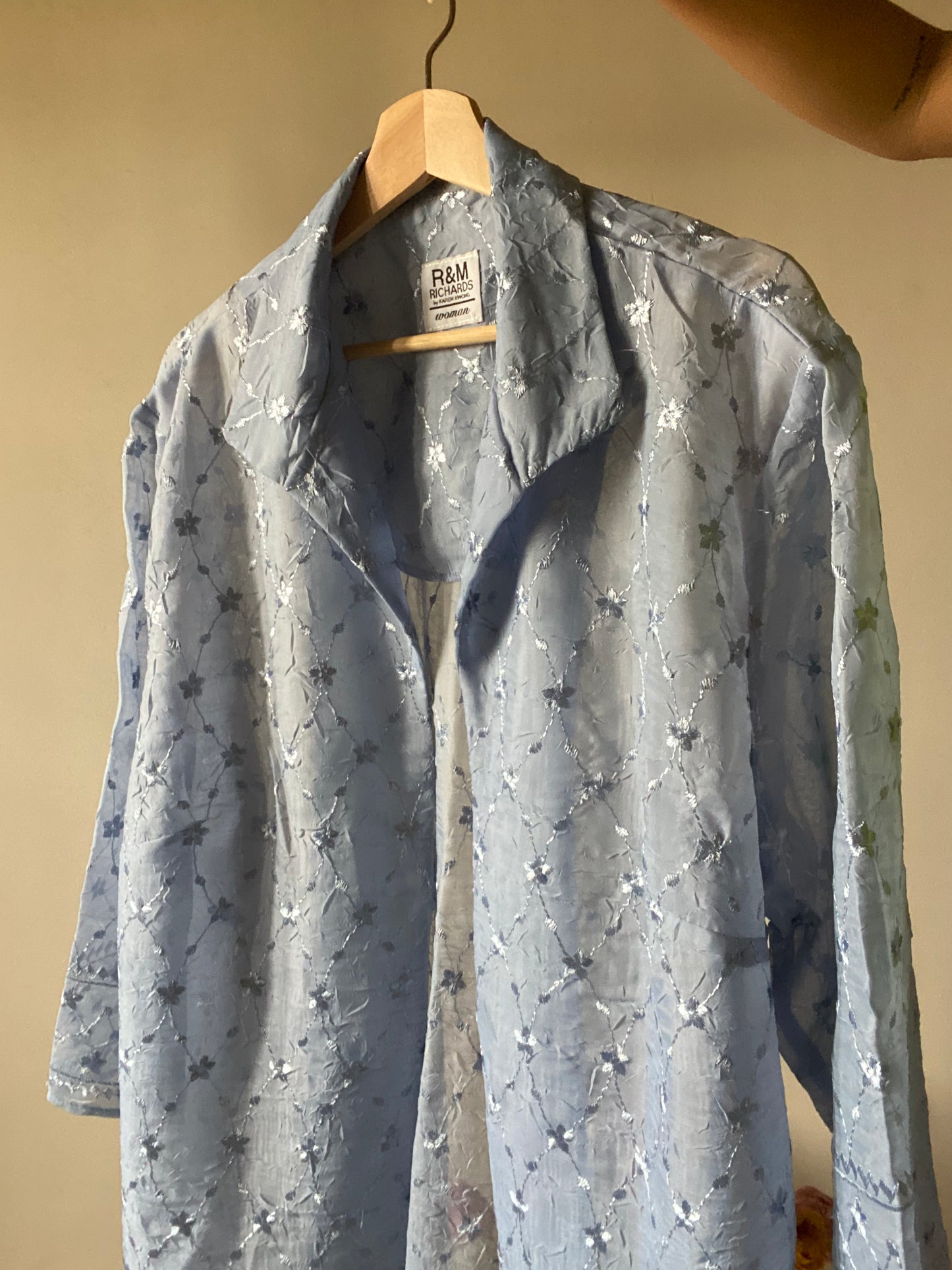 All Over Embroidered Vintage Front Open Shirt
