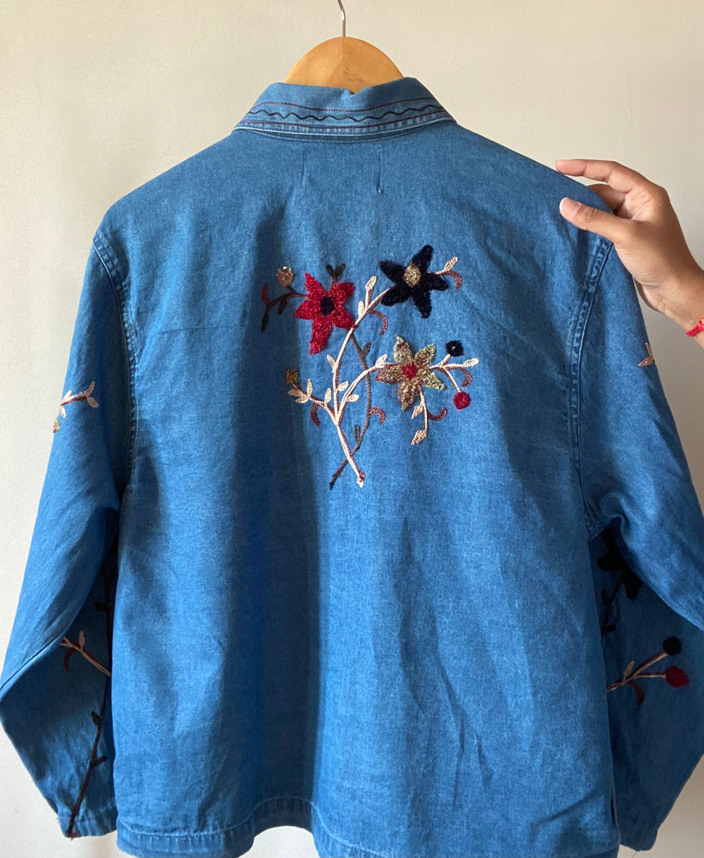Embroidered Vintage Denim Shaket