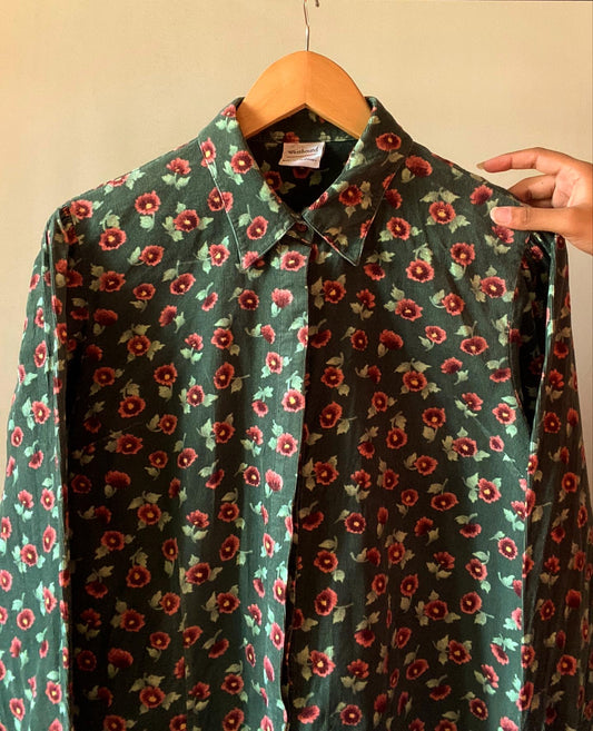 Corduroy Floral Vintage Shirt