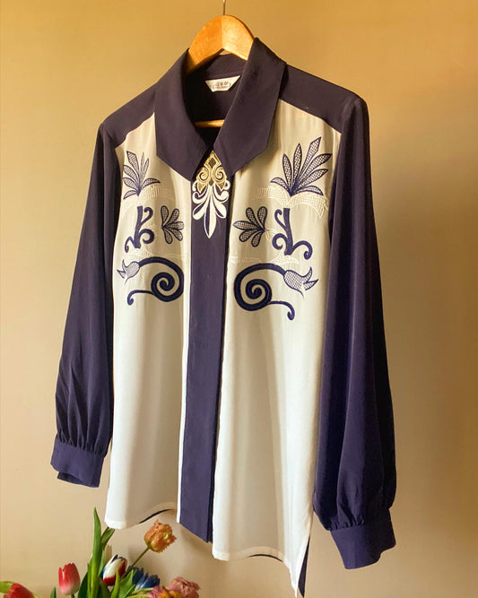 Colour Block Vintage Shirt