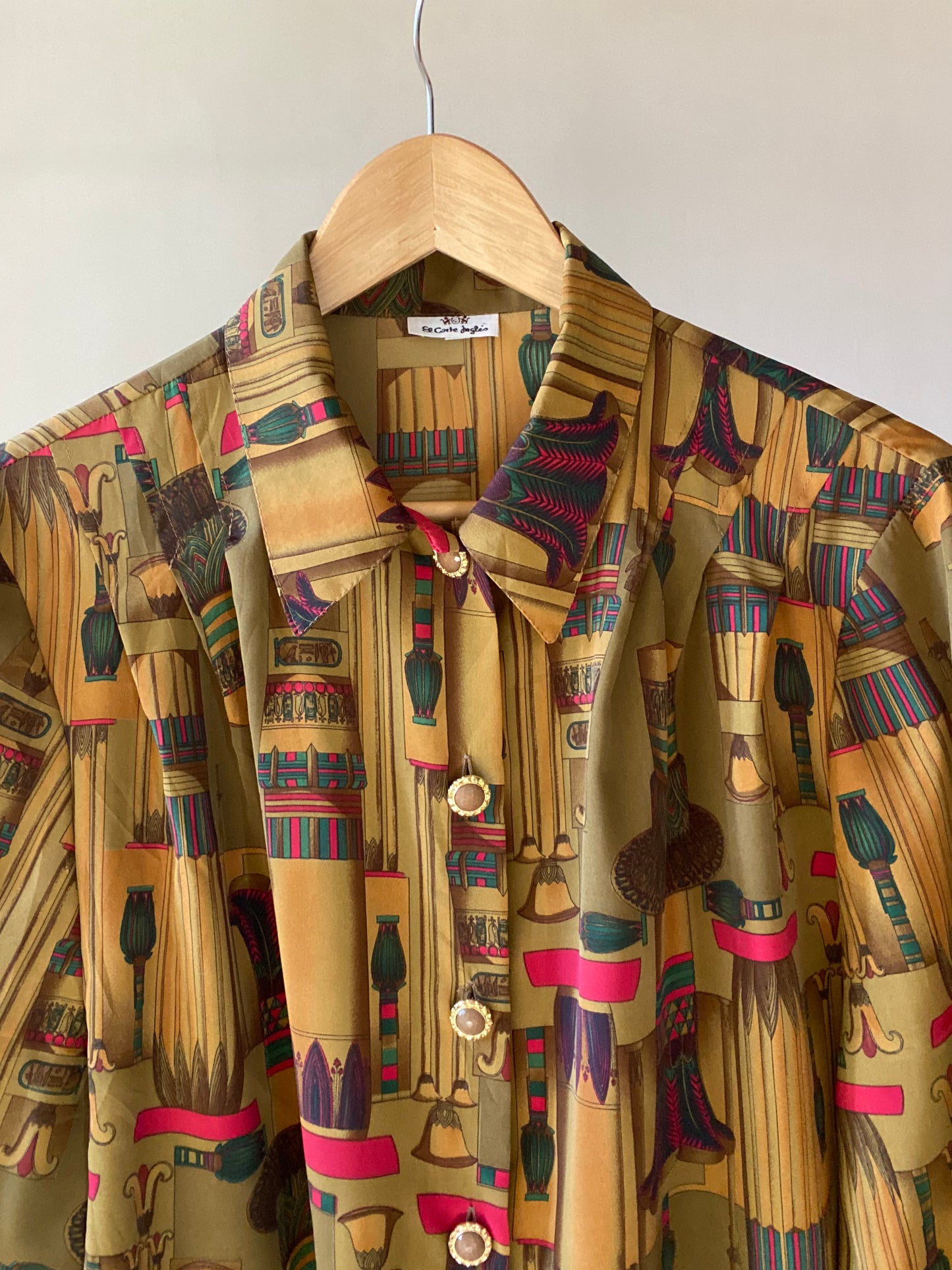 Abstract Historic Print Vintage Shirt