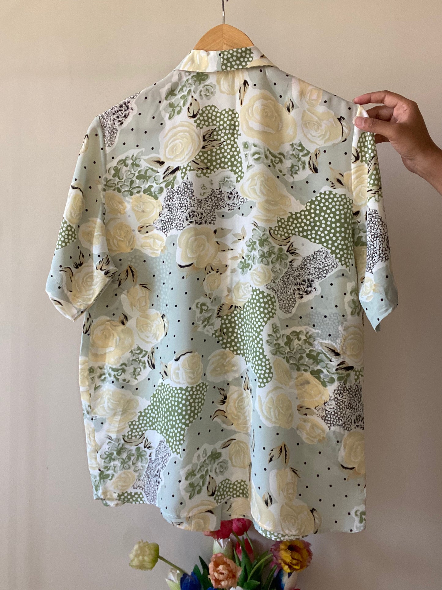 Abstract Floral Print Vintage Shirt