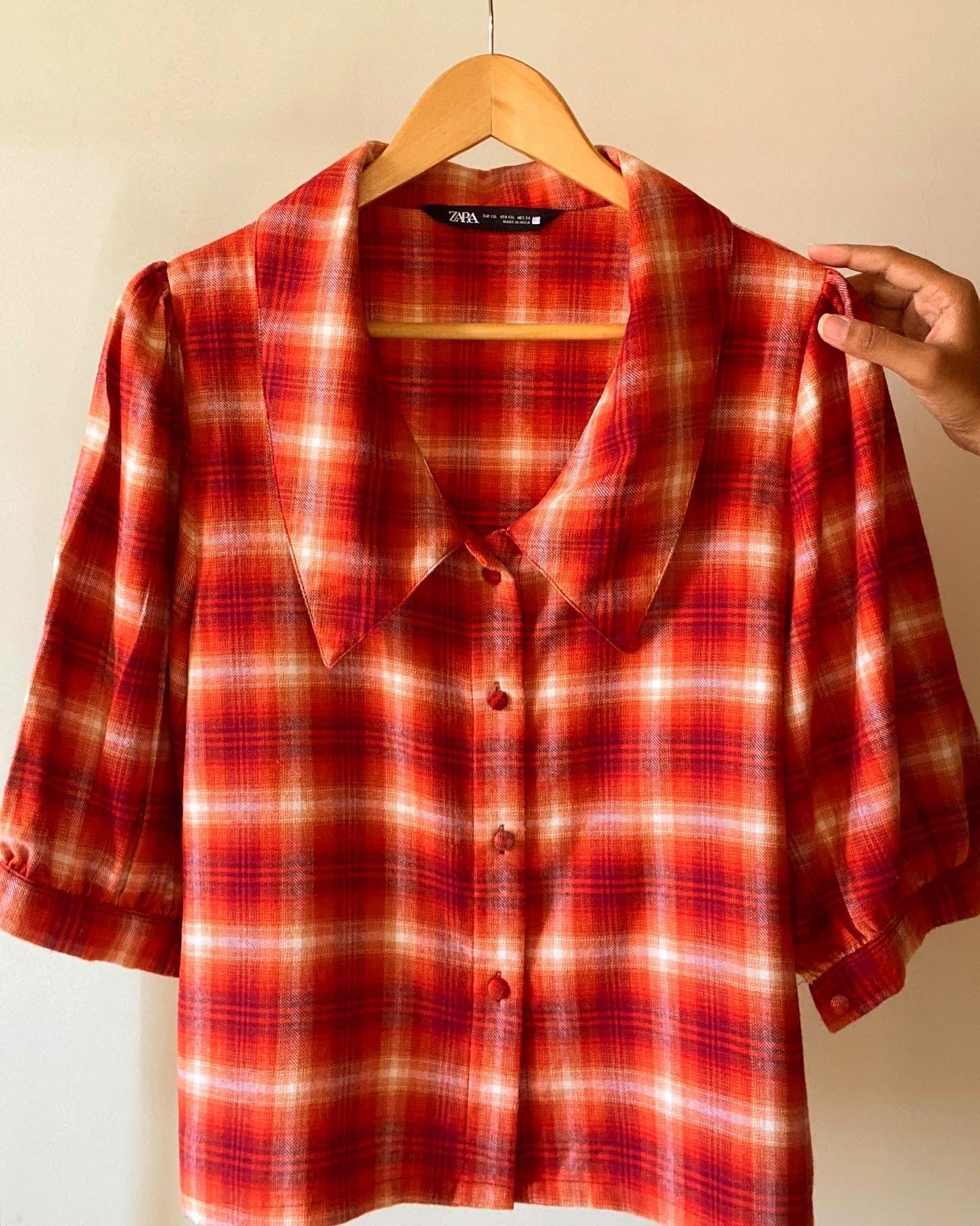 Checked Woollen Shirt In Red